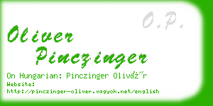 oliver pinczinger business card